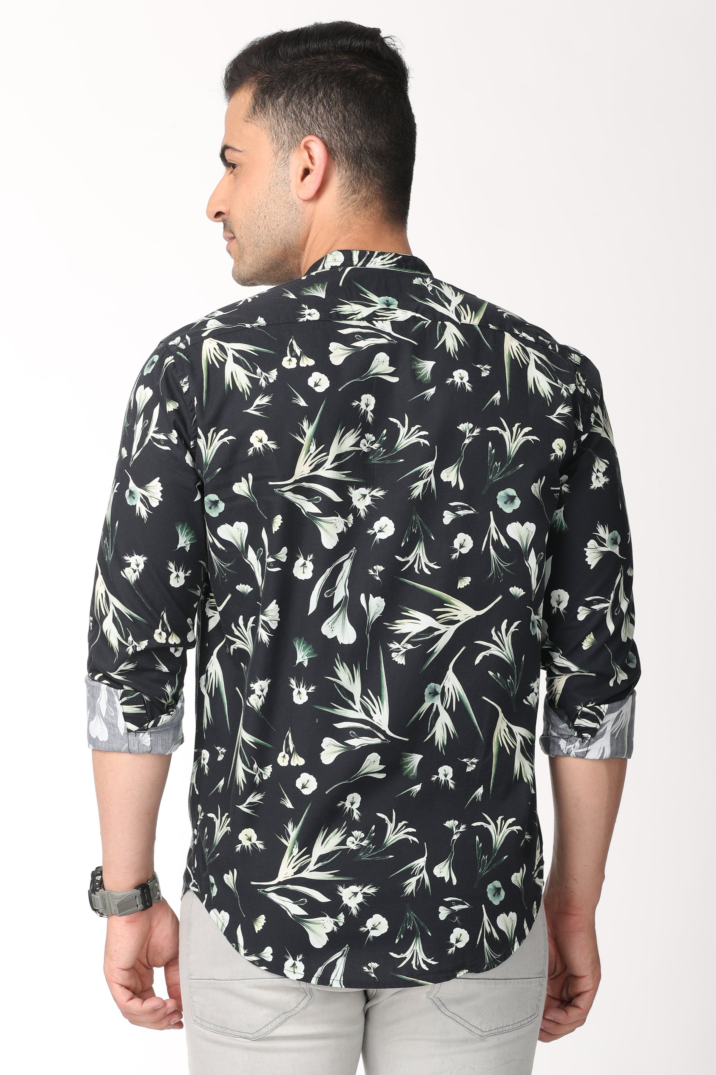 Floral Print Full Sleeve Shirt Shirts KEF 