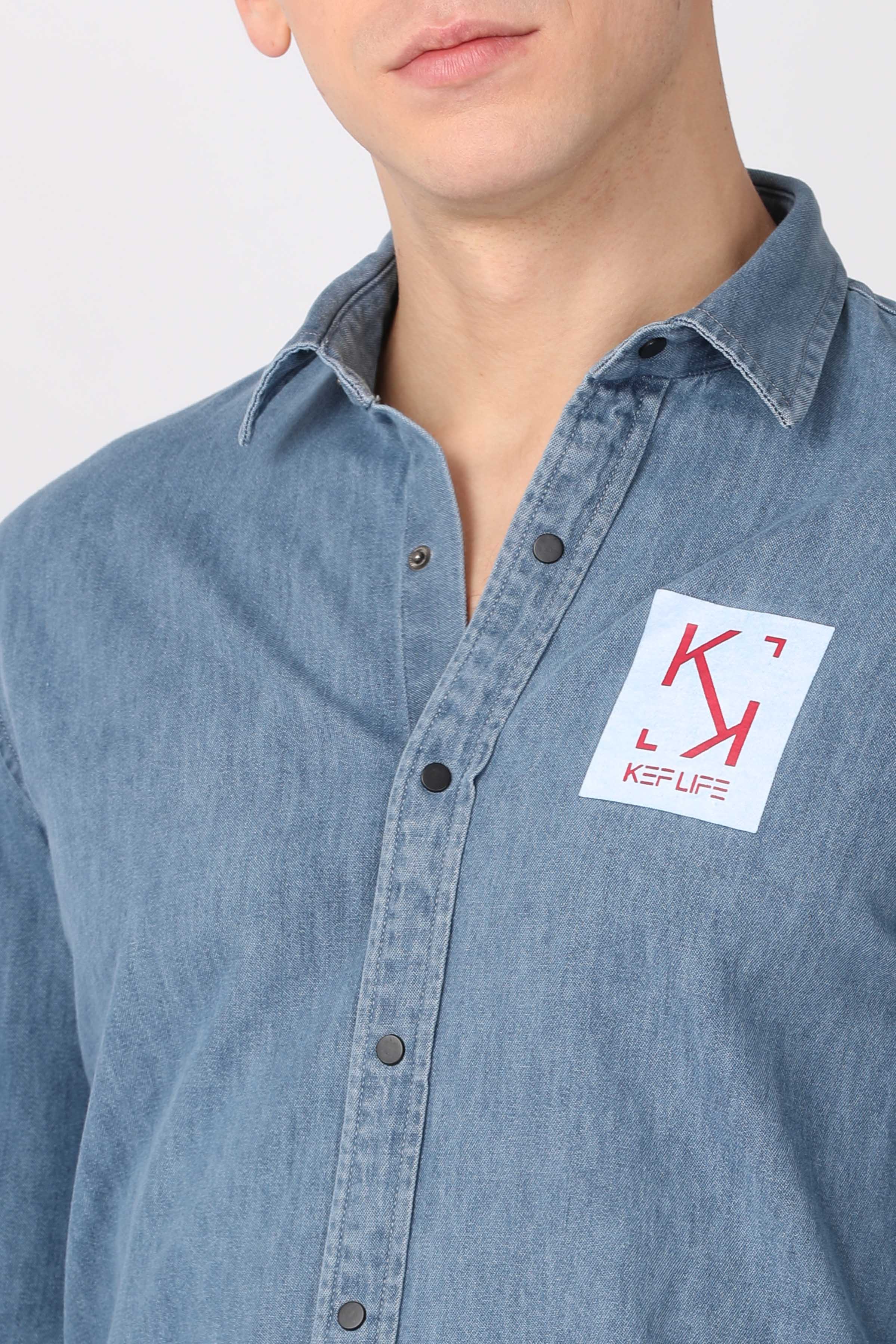 KEF LIFE Printed Denim Shirt Shirts KEF 