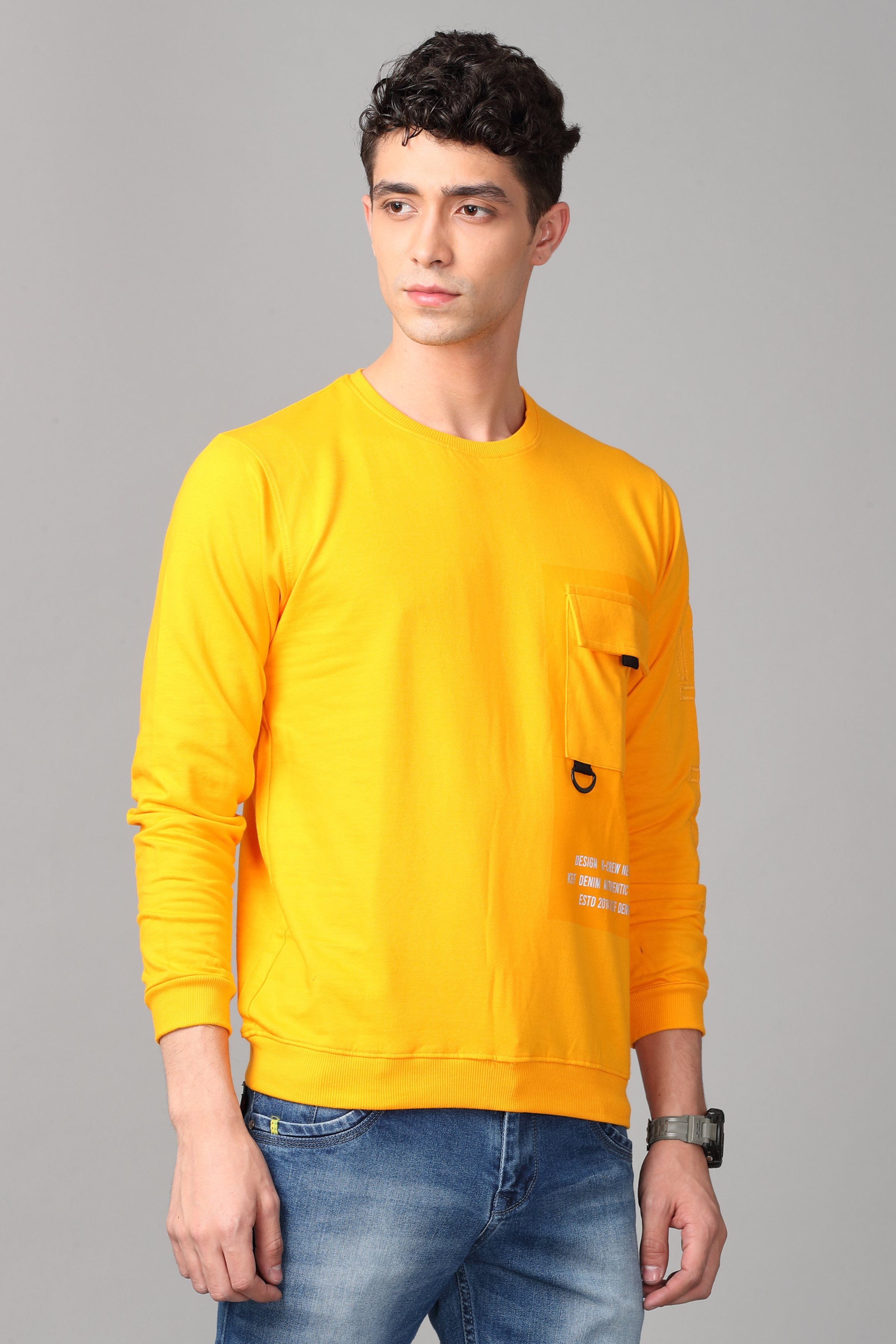 KEF Men's Sweater Yellow Sweater KEF 