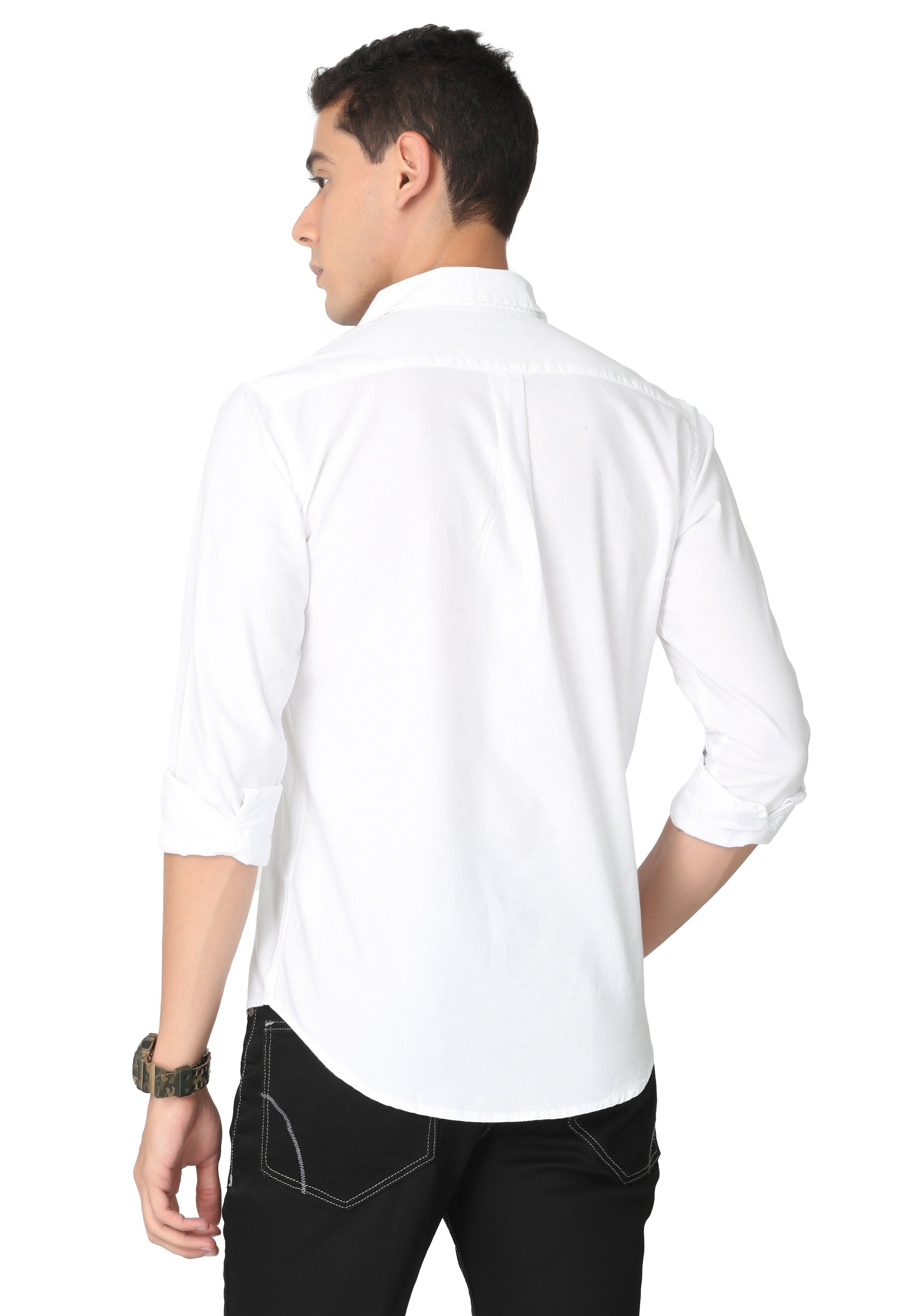 Pure White Oxford Casual Shirt Shirts KEF 